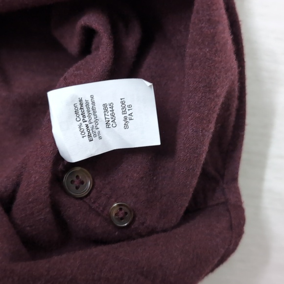 J Crew Factory Flannel Shirt W/ Elbow Patches - Picture 4 of 5